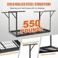 thumbnail image 3 of VEVOR Porte-Bagages de Garage Aérien, 36x72 Pouces Garage Plafond Racks, Robustes Réglables à Froid Laminés Racks en Acier pour Garage Stockage, Organisation, 550 lbs Capacité de Charge, 22''-40", Noir, 3 of 9