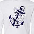 thumbnail image 4 of Inktastic First Mate with Anchor and Banner Long Sleeve Youth T-Shirt, 4 of 5
