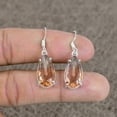 thumbnail image 2 of Morganite 925 Sterling Silver Gemstone Handmade Jewelry Earring 1.50", 2 of 4