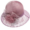 thumbnail image 5 of Umfun Women's Floral Embroidery Bucket Hat, Lightweight Cotton Sun Hat for Daily and Casual Wear, Vintage Style Hat with Bow Accent, 5 of 7
