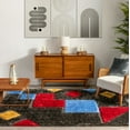 thumbnail image 5 of Well Woven San Francisco Teahupo Modern Geometric Shag Black 2'7" x 9'10" Runner 3D Textured Area Rug, 5 of 7