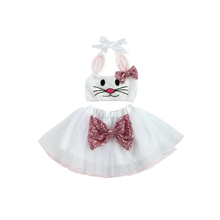 

Emmababy Baby Girls Easter Summer Outfits Sleeveless Sequins Vest Mesh Skirt