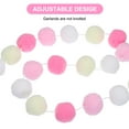 thumbnail image 3 of Uxcell Pom Pom Garland Decor Hanging Garland Ball Banner with Balls for Halloween Thanksgiving Christmas White/Pink/Cream/Light Pink, 3 of 7