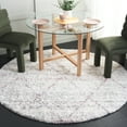 thumbnail image 2 of SAFAVIEH Fontana Darina Diamond Shag Area Rug, Pink/Ivory, 6'7" x 6'7" Round, 2 of 8