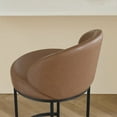 thumbnail image 5 of CHITA Upholstered Swivel Counter Bar Stool with Metal Frame and Arched Back, 5 of 8