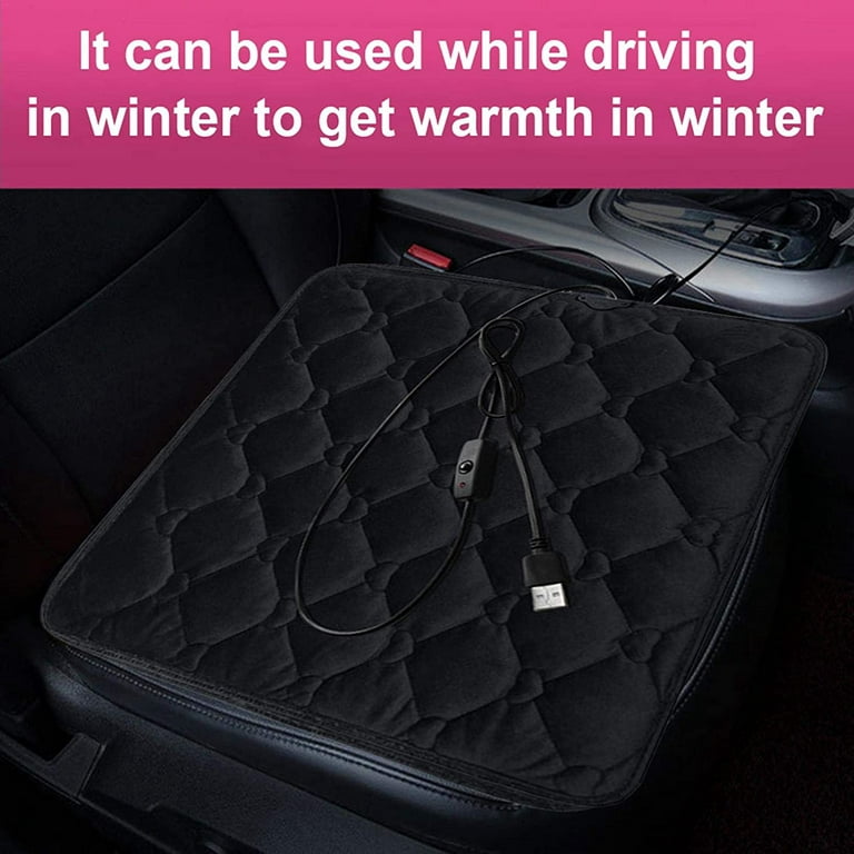 Usb Heated Seat Cushion For Car, 5v Electric Heating Pad Nonslip Chair  Heater Cover Pad, Winter Warmer For Office Chair Home Sofa