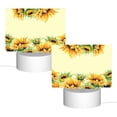 thumbnail image 2 of Fotbe Sunflowers On A Yellow Background Pattern Acrylic Night Light Gift with 3 Color ModesTouch-Sensitive LED Lamp Perfect Gift for Mother's Day, Birthday, or Christmas, 2 of 9
