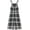 Black Gray Scottish Plaid, variant on Tiger Stripe Print Jumpsuits Sleeveless Casual Overalls For Women Long Lounge Pants Loose Fit Romper With Pocket