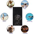 thumbnail image 4 of YISUEMI Black Labrador Dog Beach Towel Oversized 36"x72" Quick Dry Sand Free Leopard Print Beach Towels Soft Lightweight Microfiber Towels for Swim Pool Camping Travel, 4 of 5