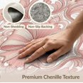 thumbnail image 6 of ODIKA 8'x10' Washable Area Rug Pink Romantic Centered Symmetrical Ornamental Round Ribbon for King Size Bedroom Under Bed, Master Suite, Non-Shedding, Easy Care, 6 of 7
