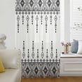 thumbnail image 6 of Black White Boho Sheer Curtains 63 Inches Long, Vintage Ethnic Tribe Abstract Art Retro Light Filering Curtains, Breathable Simi Curtain Privacy Drapes for Living Room Bedroom Window Treatment, 6 of 9