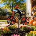 thumbnail image 6 of Halloween Ghost Riding Bicycle Metal Garden Stakes,Fixed Wheel Pumpkin Windmill Ornament for Garden Patio Lawn Autumn Holiday Outdoor Decor, 6 of 6