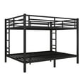 thumbnail image 5 of Mintazer Queen Over Queen Metal Bunk Bed with 2 Side Ladders & Guardrails for Teens Adults Bedroom Dorm, Black, 5 of 15