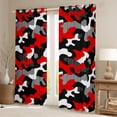 thumbnail image 2 of Feelyou Black Red Camo Black Out Curtains, Camouflage Curtains Pack of 2 (42x63 Each), 2 of 6