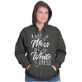 thumbnail image 5 of Hot Mess White Dress Bachelorette Zip Hoodie Sweatshirt Women Brisco Brands 4X, 5 of 6