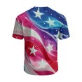 thumbnail image 4 of GrmtClth Mens 4th of July Tops Independence Day American Flag Print Breathable T-Shirts Short Sleeve Trendy Shirts Crew Neck Clothing Navy 3XL, 4 of 4