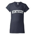 thumbnail image 2 of Wild Bobby State of Kentucky College Style Women Standard V-Neck Tee, 2 of 6