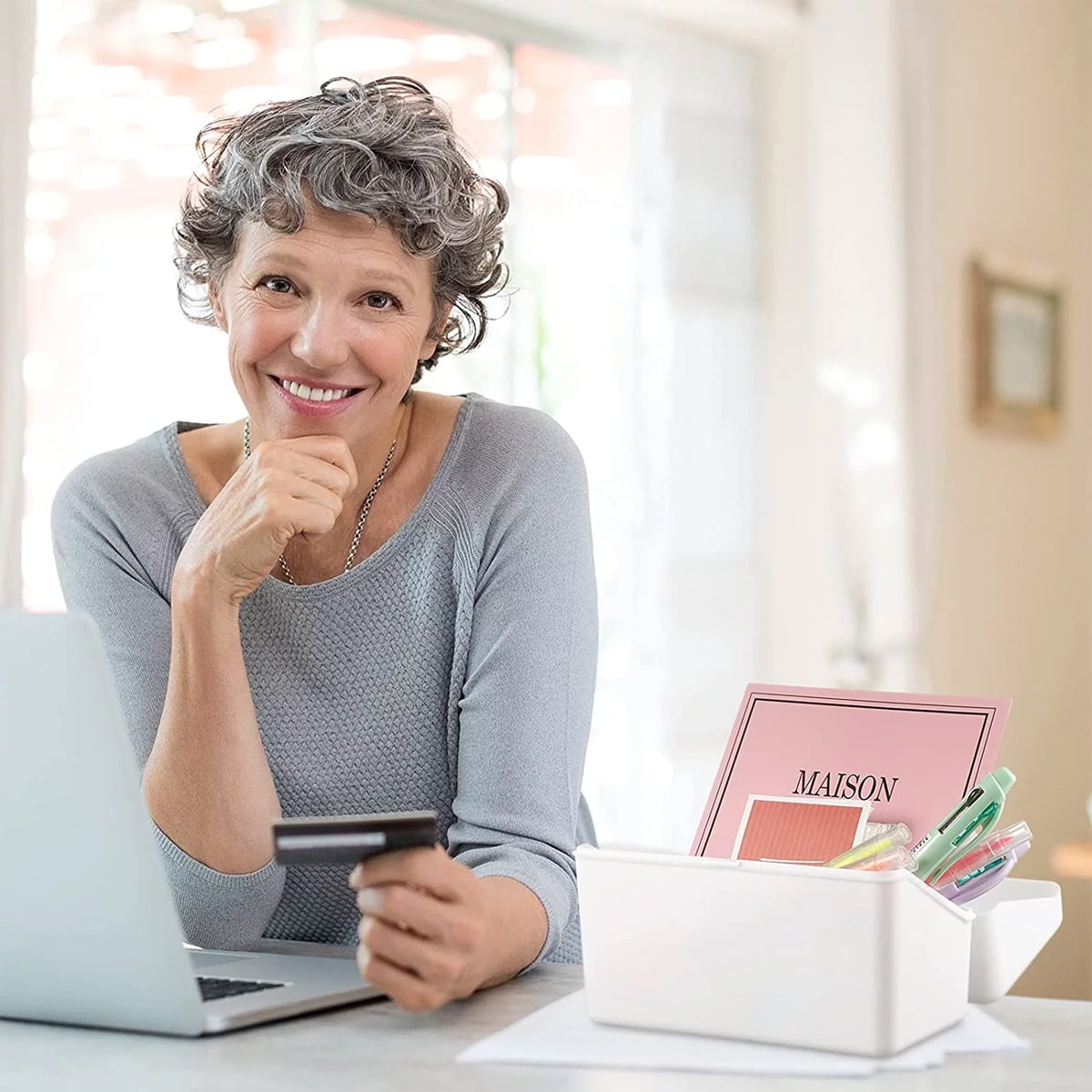 Yallmie Boîte à Fiches En Bois, 13.5x8.5x9cm Boîte à Fiches Index Avec 150 Fiches Horizontal, Boites Rangement Carte A7 Boites à Recettes Avec Couvercle Pour Bureau, Maison Cuisine, Flash Carte