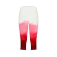 thumbnail image 4 of lcziwo Today Prime Sales, Cropped Leggings for Women 2025 Fashion Color Block Workout Yoga Pants Milk Silk Soft High Waisted Tummy Control Tight Capris Red L, 4 of 6