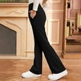 thumbnail image 3 of Zecgelong Girls Flare Leggings High Waist for Girls Uniform Pants Bell Bottom Pants Size 5-6 Years, 3 of 4