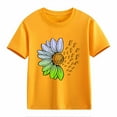 thumbnail image 4 of Ruyang Teen Girls Flower Graphic T Shirts Short Sleeve Sunflower Pattern Tshirts Tops Summer Loose Fit Soft Tees Clothes, 4 of 5