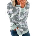 thumbnail image 1 of Sweat-shirt Décontracté à Col Rond à Manches Longues Imprimé à Rayures et Mollet, 1 of 4