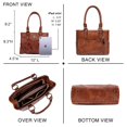 thumbnail image 4 of Bolso LAVAWA, tamaño grande, estilo western, para mujer, asa en la parte superior, color café, 4 of 7