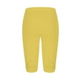 thumbnail image 5 of Jxximdong Leggings for Women High Waisted Hollow Lightweight And Comfortable Pants Solid Color Soft Casual Pajama Trouserss Yellow XL Yoga Pants, 5 of 5