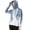 Blue, variant on Jackets for Women UPF 50+ Black Ink Splash Abstract Print Sun Protection Hoodie Full Zip Long Sleeve Lightweight UV Jacket ,White (L)