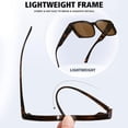 thumbnail image 2 of Women's Trendy Large Square Polarized Fit-over Sunglasses Tortoise, 2 of 6