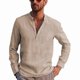 thumbnail image 3 of Men's Long-sleeved Casual Shirt Hot Men's Top, 3 of 4