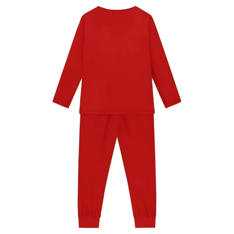Renewold Lightweight Nightwear for Teens Red Christmas Santa Clothing  Sleepwear Pajama 2 Pieces Softness Tee & Stretchy Pants Set Home Life  Loungewear Size 11-12 