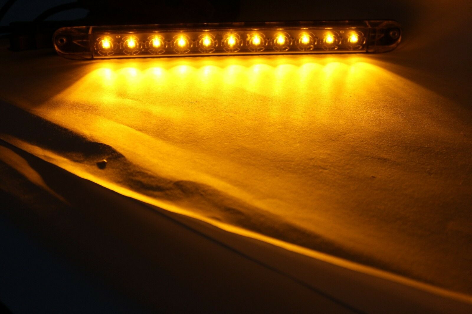 2 Amber Yellow 17" LED Light Bar Waterproof Turn Signal Clearance Truck Trailer EHD