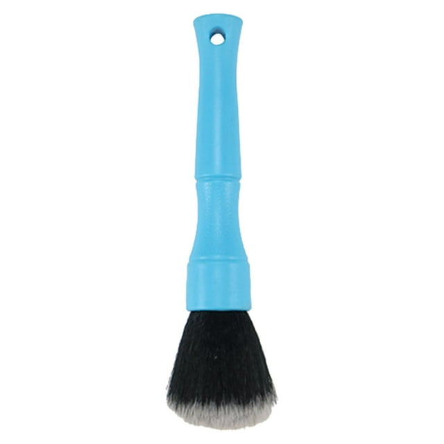 Car Detailing Brush Comfortable Handle Auto Duster Brush for Wheels Short Blue