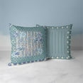 thumbnail image 2 of Aquatic Peacock Throw Pillow in Gray 18x18, 2 of 4