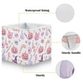 thumbnail image 3 of Foldable Fabric Storage Bin Home Cubes Clothing Organizer Bins Large Collapsible Box Basket for Home Organizer Pastel Pink Halloween Icons, 3 of 7