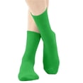 thumbnail image 6 of ITSAME Boys Girls Crew Socks Solid Color Cotton Straight Tube Mid Calf Everyday Casual Socks Green Size Free Size, 6 of 6