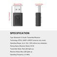 thumbnail image 4 of CNKOO Émetteur Bluetooth 5.0 Portable USB Récepteur Audio Sans Fil, 4 of 8