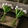 thumbnail image 4 of 10pcs Purple Artificial Tulip Flowers, Silk Fake Flowers 13" for Mother's Day, Easter, Valentine’s Day Gifts in Bulk, Home, Kitchen, Wedding Decorations, 4 of 5