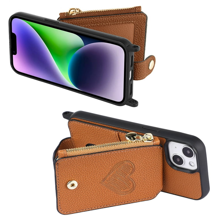 Feishell Crossbody Phone Case for Apple iPhone 14,Heart