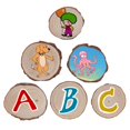 thumbnail image 4 of 36 láminas de madera natural de KINJOEK, de 3,5 a 4 pulgadas, con corteza, círculos de madera sin acabado para posavasos, manualidades, decoración de boda, adornos navideños, 4 of 7