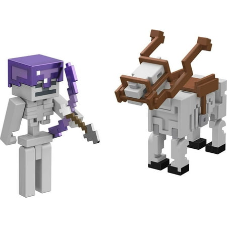 Minecraft Skeleton & Trap Horse Action Figures & Accessories 2-Pack, 3.25-in Scale Toy Set