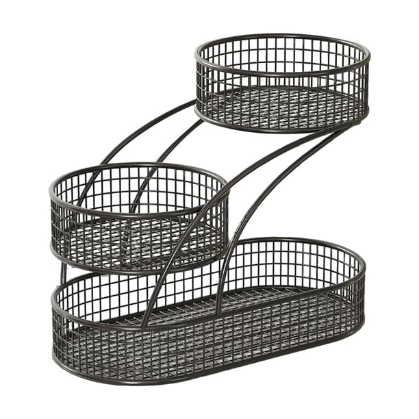 Frutero de Cocina con Estructura Metálica Soporte para Frutas Cesta de Verduras Bandeja Organizadora Multifuncional Resistente y Adecuada para Bodas