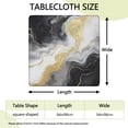 thumbnail image 2 of Black Marble Gold Line Pattern Square Fitted Tablecloth with Elastic Edge,Square Table Cover,Washable Elastic Table Cover for Home Kitchen Party Decor 34"x34", 2 of 6