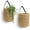 Jute, variant on Goodpick 2pack Jute Hanging Basket - Small Woven Fern Rope Flower Plants Wall Decor Set Boho, 7.87 x 7 11.7 inches