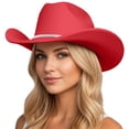 thumbnail image 1 of Western Sun Hat for Travel Sparkling Rhinestone Wide Brim Cowboy Hat Classic Outdoor Styling, 1 of 5