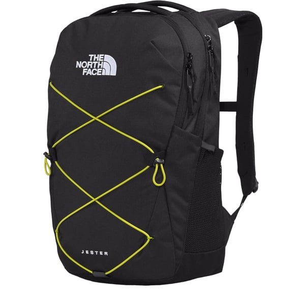 The North Face Jester Everyday Laptop Backpack TNF Black Light Heather/Sulphur Spring Green