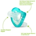 thumbnail image 3 of RaZbaby Jollypop Pacifier for Newborns & Up, USA Made, Natural Shaped Orthodontic Binky, Lovingly Shared in NICUs & Hospitals Worldwide, Medical-Grade 100% BPA-Free - 0-3 Months, 4 Pack - Teal, 3 of 7