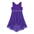 thumbnail image 5 of iEFiEL Kids Girls Sleeveless Sparkly Rhinestone High-low Hem Dress for Birthday Party Purple 4, 5 of 7