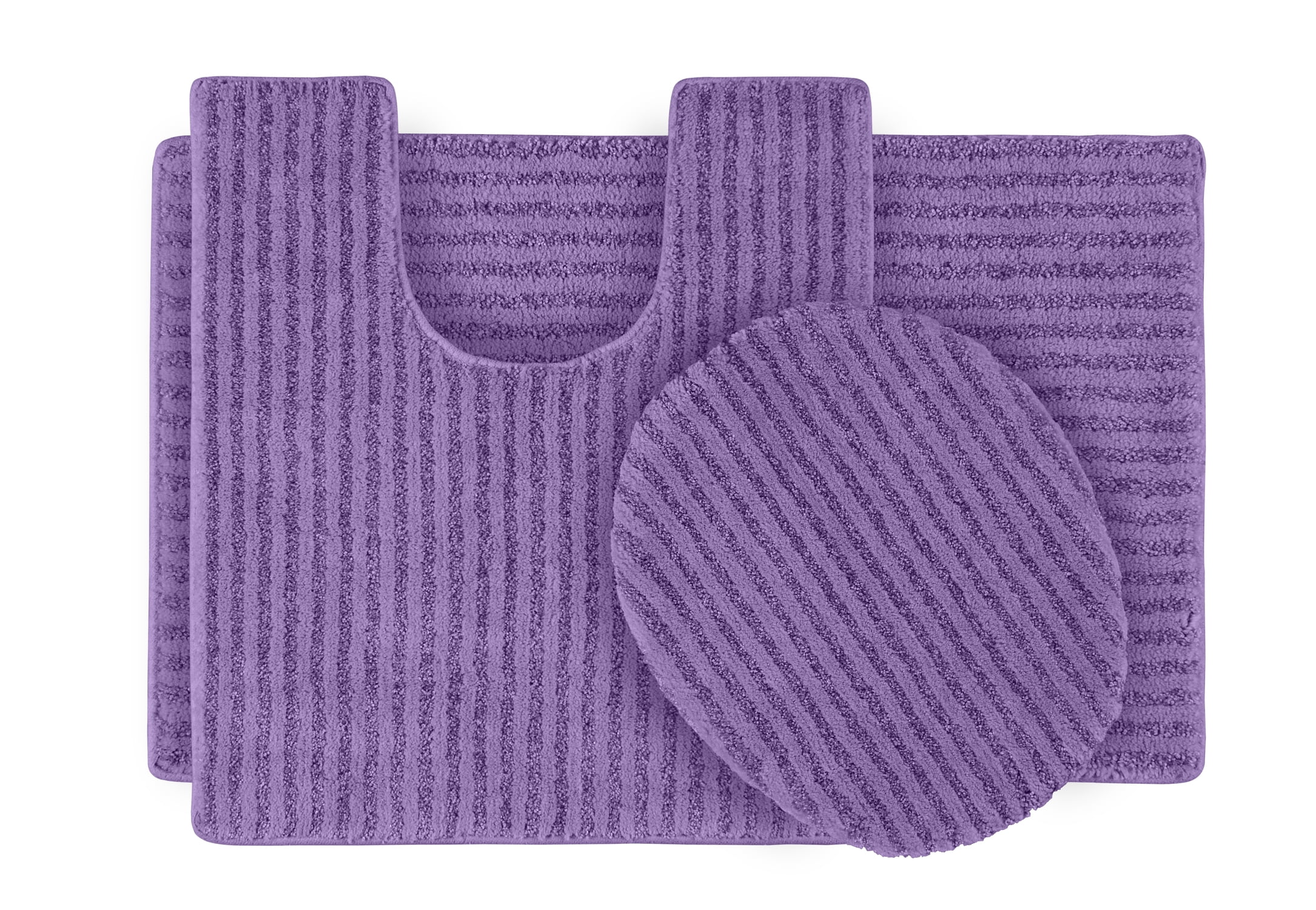 Garland Rug Sheridan 3 Piece Nylon Washable Bath Rug Set Chili